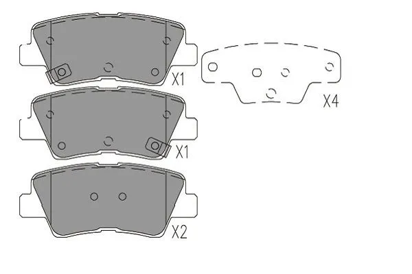 Brake Pad Set, disc brake (KBP-3045)