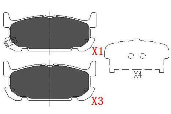 Brake Pad Set, disc brake (KBP-6571)