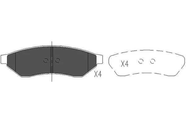 Brake Pad Set, disc brake (KBP-1015)