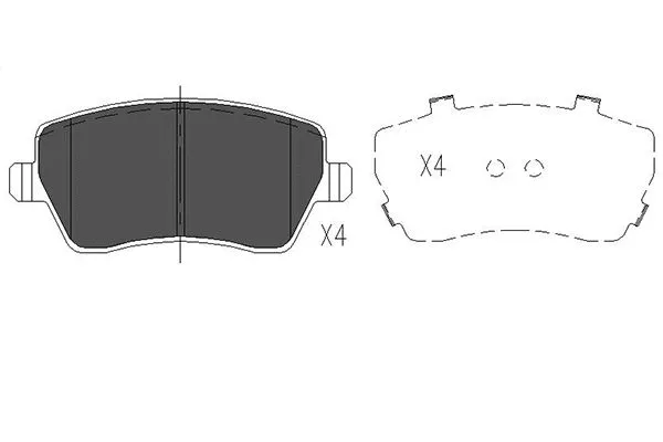 Brake Pad Set, disc brake (KBP-6559)