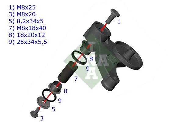 Repair Kit, v-ribbed belt tensioner