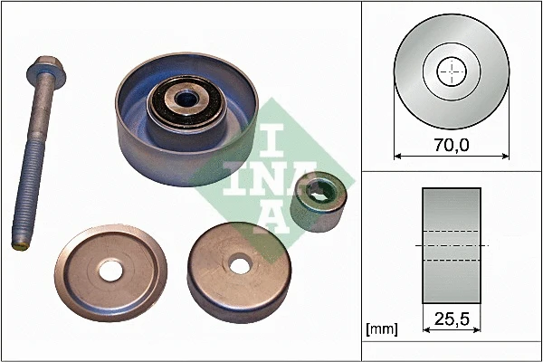 Deflection/Guide Pulley, V-ribbed belt (532 0665 10)