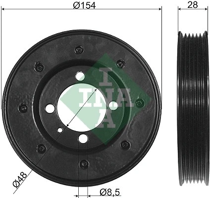 Belt Pulley, crankshaft (544 0081 10)