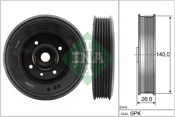 Belt Pulley, crankshaft (544 0158 10)