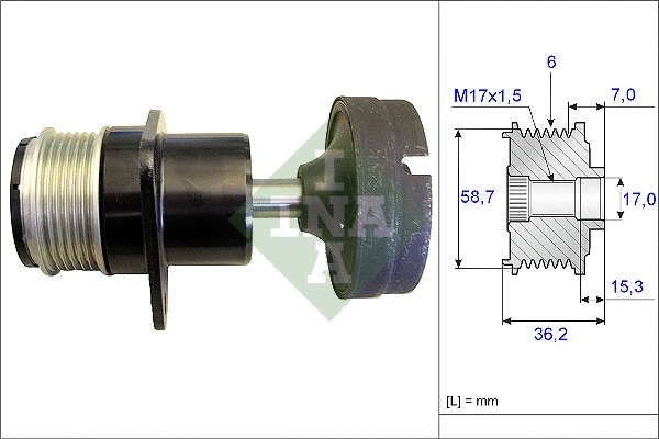 Alternator Freewheel Clutch (535 0157 10)