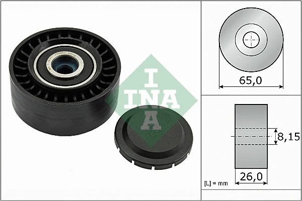 Deflection/Guide Pulley, V-ribbed belt (532 0564 10)
