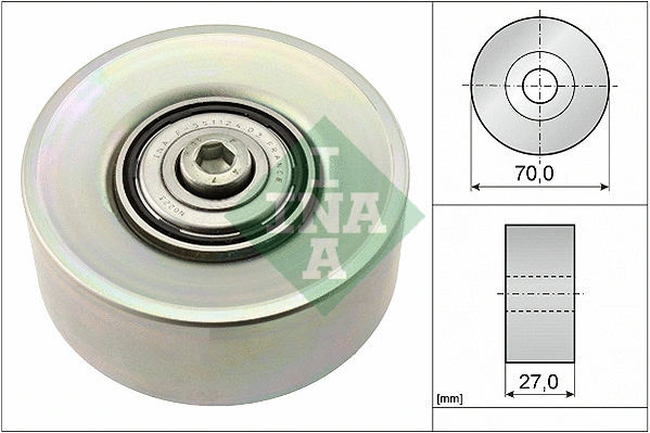 Deflection/Guide Pulley, V-ribbed belt (532 0398 10)