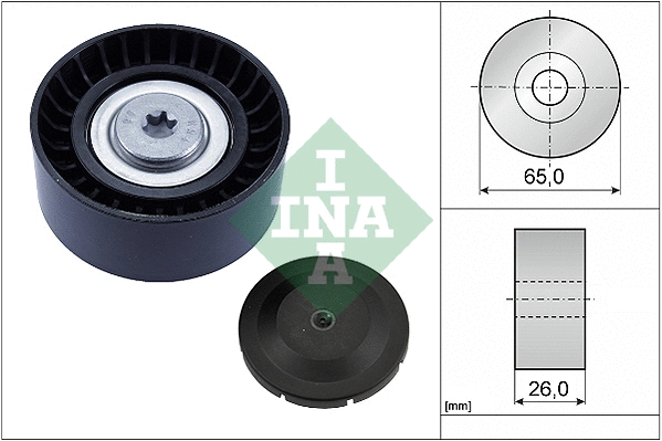 Deflection/Guide Pulley, V-ribbed belt (532 0804 10)