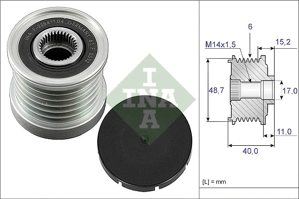 Alternator Freewheel Clutch (535 0038 10)