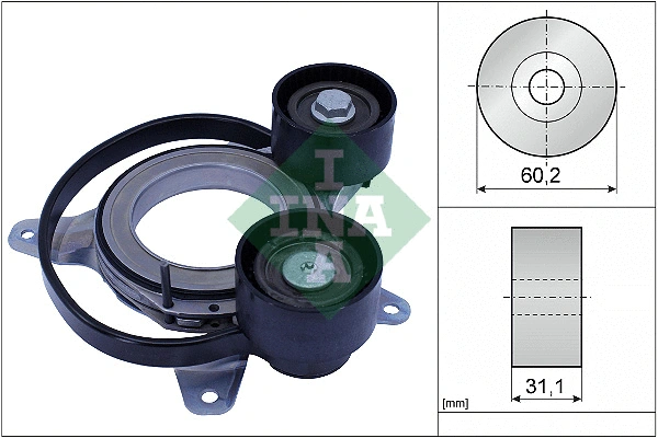 Belt Tensioner, V-ribbed belt (534 0814 10)
