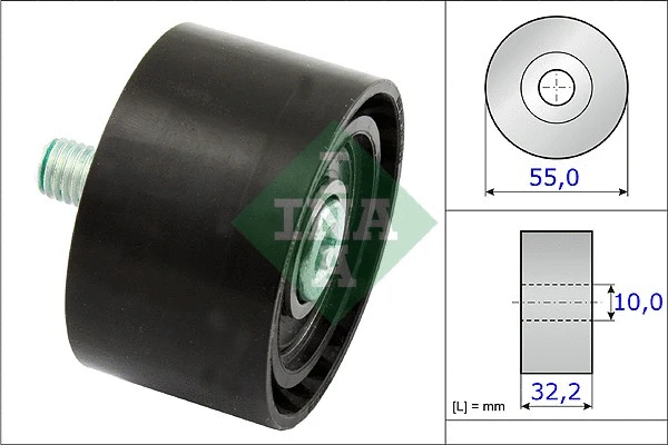 Deflection/Guide Pulley, V-ribbed belt (532 0659 10)