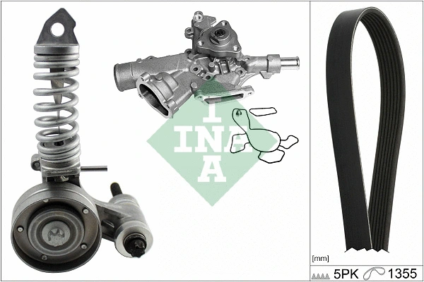Water Pump + V-Ribbed Belt Kit (529 0297 30)