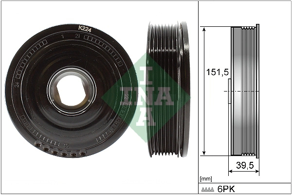 Belt Pulley, crankshaft (544 0177 10)