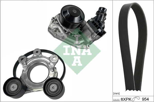 Water Pump + V-Ribbed Belt Kit (529 0522 30)