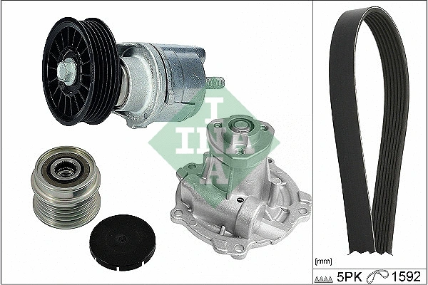 Water Pump + V-Ribbed Belt Kit (529 0162 30)