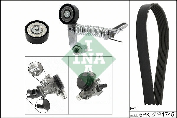 Water Pump + V-Ribbed Belt Kit (529 0319 30)