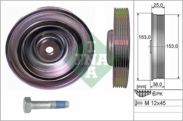 Belt Pulley Set, crankshaft (544 0087 20)
