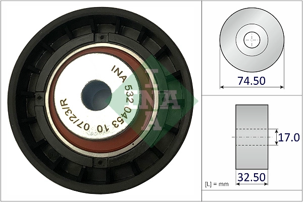 Deflection/Guide Pulley, V-ribbed belt