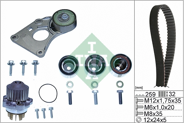 Water Pump & Timing Belt Kit (530 0259 31)