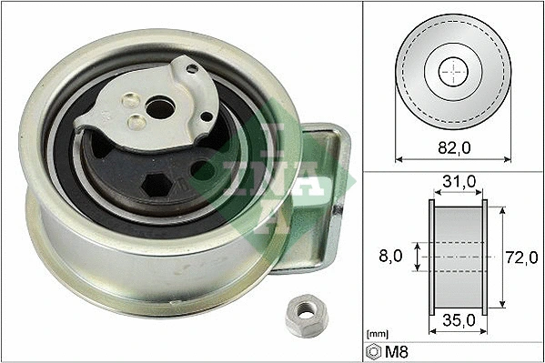 Tensioner Pulley, timing belt (531 0396 20)