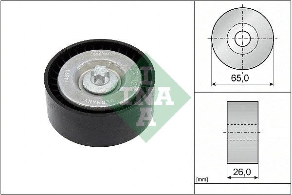 Deflection/Guide Pulley, V-ribbed belt (532 0630 10)