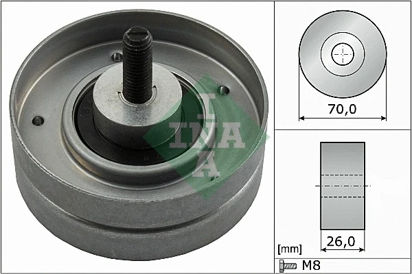 Deflection/Guide Pulley, V-ribbed belt (532 0524 10)