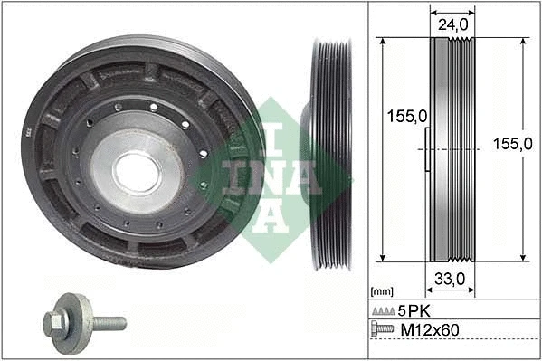 Belt Pulley Set, crankshaft (544 0054 20)