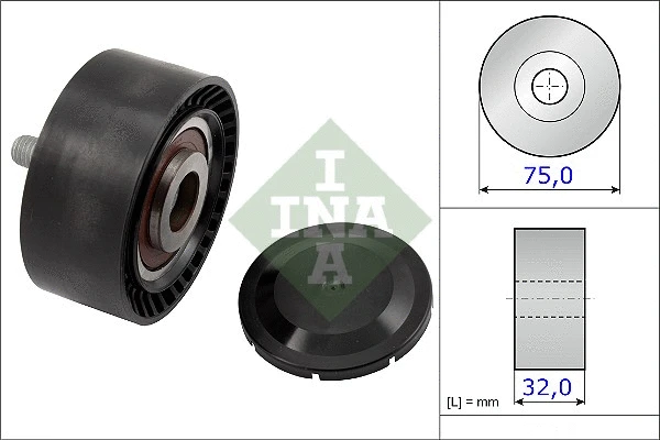 Deflection/Guide Pulley, V-ribbed belt (532 0722 10)