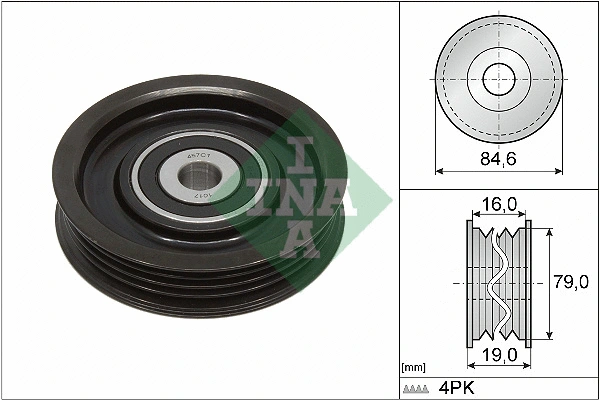 Tensioner Pulley, V-ribbed belt (531 0931 10)