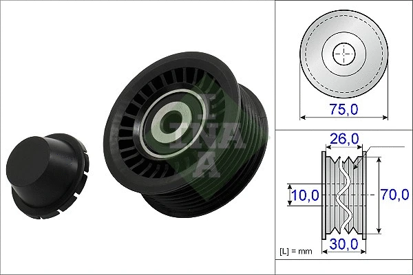 Deflection/Guide Pulley, V-ribbed belt (532 0723 10)