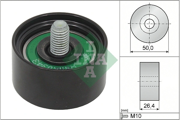 Deflection/Guide Pulley, V-ribbed belt (532 0875 10)