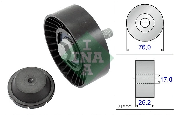 Deflection/Guide Pulley, V-ribbed belt (532 0632 10)