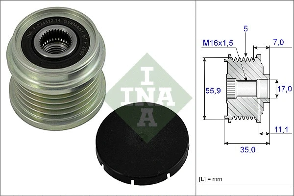 Alternator Freewheel Clutch (535 0008 10)