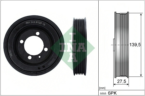 Belt Pulley, crankshaft (544 0125 10)