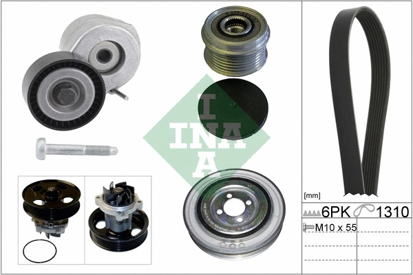 Water Pump + V-Ribbed Belt Kit (529 0045 30)