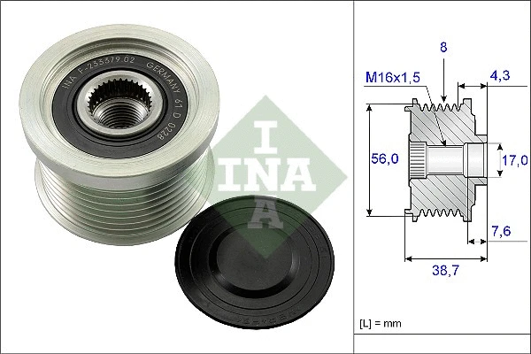 Alternator Freewheel Clutch (535 0131 10)