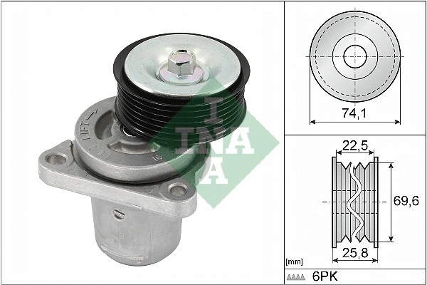 Belt Tensioner, V-ribbed belt (534 0406 10)