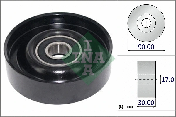 Deflection/Guide Pulley, V-ribbed belt (532 1067 10)