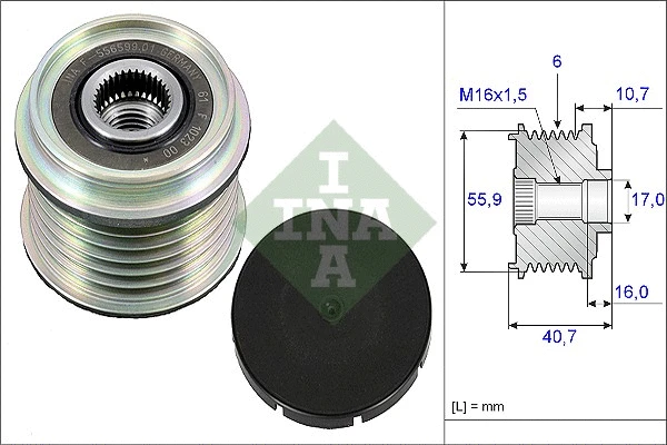 Alternator Freewheel Clutch (535 0028 10)