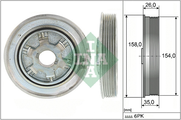 Belt Pulley, crankshaft (544 0112 10)