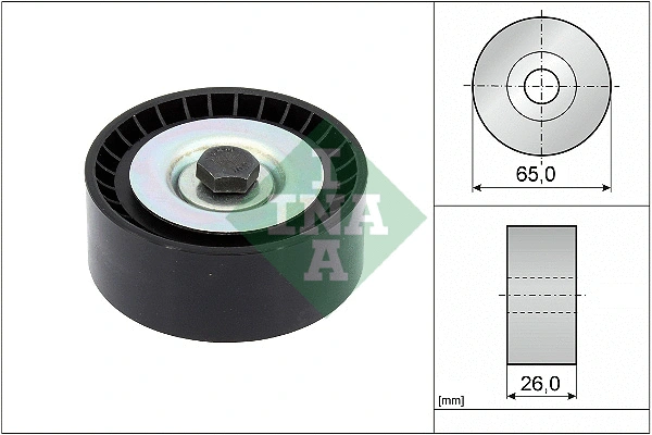 Deflection/Guide Pulley, V-ribbed belt (532 0916 10)