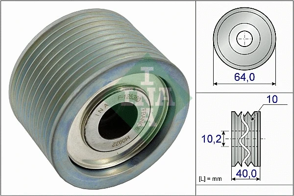 Deflection/Guide Pulley, V-ribbed belt (532 0662 10)