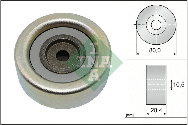 Deflection/Guide Pulley, V-ribbed belt (532 0933 10)