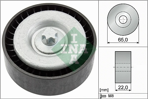 Deflection/Guide Pulley, V-ribbed belt (532 0667 10)
