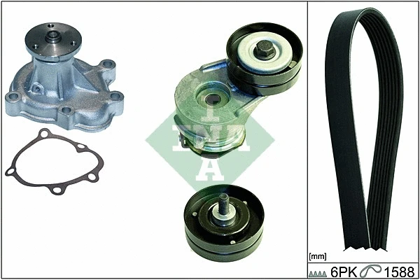 Water Pump + V-Ribbed Belt Kit (529 0056 30)