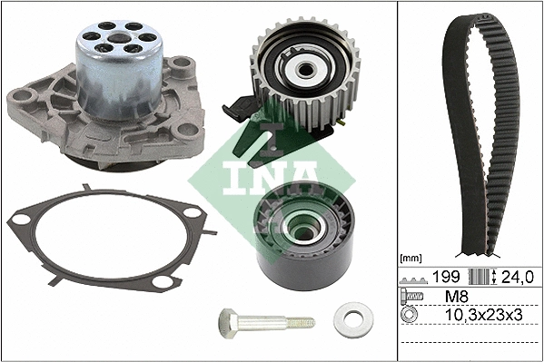 Water Pump & Timing Belt Kit (530 0628 30)