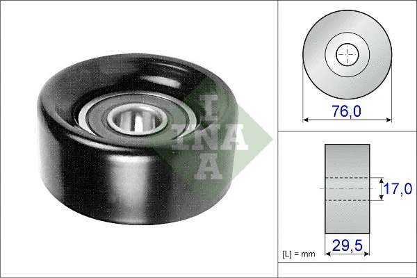 Deflection/Guide Pulley, V-ribbed belt (532 0492 10)
