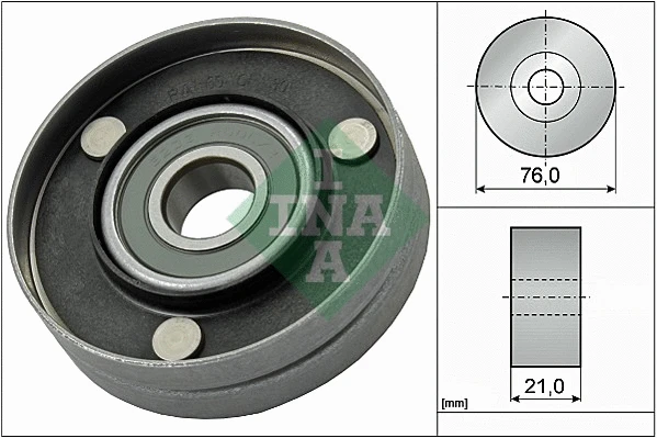 Deflection/Guide Pulley, V-ribbed belt (532 0567 10)