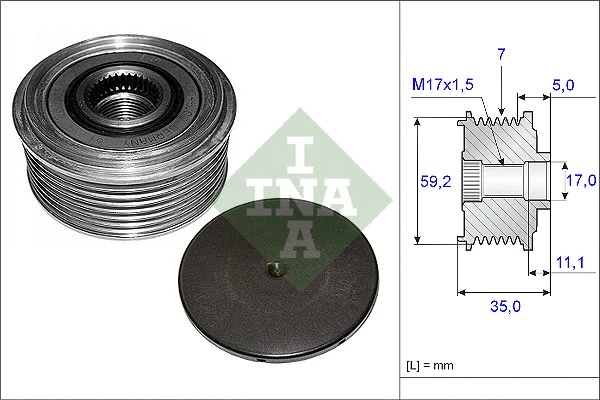 Alternator Freewheel Clutch (535 0087 10)