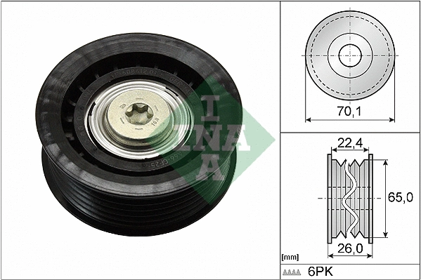 Deflection/Guide Pulley, V-ribbed belt (532 0471 10)